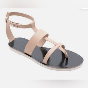 Vince Crete nude leather strappy sandals